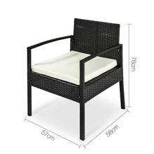 Load image into Gallery viewer, Ashley Rose 4 Piece Outdoor Wicker Furniture Set - Black - Ashley Rose