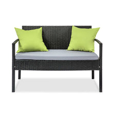 Load image into Gallery viewer, Ashley Rose 4 Piece Outdoor Wicker Furniture Set - Black - Ashley Rose