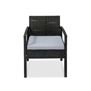 Ashley Rose 4 Piece Outdoor Wicker Furniture Set - Black - Ashley Rose