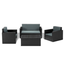 Load image into Gallery viewer, Ashley Rose 4 Piece Outdoor Wicker Furniture Set - Black - Ashley Rose