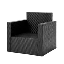 Load image into Gallery viewer, Ashley Rose 4 Piece Outdoor Wicker Furniture Set - Black - Ashley Rose