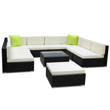 Load image into Gallery viewer, Ashley Rose 10PC Sofa Set with Storage Cover Outdoor Furniture Wicker - Ashley Rose