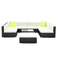 Load image into Gallery viewer, Ashley Rose 10PC Outdoor Furniture Sofa Set Wicker Garden Patio Lounge - Ashley Rose