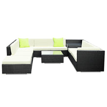 Load image into Gallery viewer, Ashley Rose 11PC Outdoor Furniture Sofa Set Wicker Garden Patio Lounge - Ashley Rose