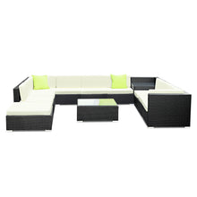 Load image into Gallery viewer, Ashley Rose 12PC Outdoor Furniture Sofa Set Wicker Garden Patio Lounge - Ashley Rose