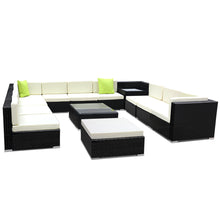 Load image into Gallery viewer, Ashley Rose 13PC Sofa Set with Storage Cover Outdoor Furniture Wicker - Ashley Rose