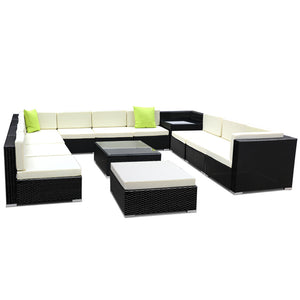 Ashley Rose 13PC Sofa Set with Storage Cover Outdoor Furniture Wicker - Ashley Rose