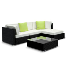 Load image into Gallery viewer, Ashley Rose 5PC Sofa Set with Storage Cover Outdoor Furniture Wicker - Ashley Rose