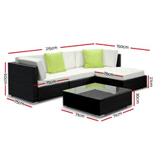 Load image into Gallery viewer, Ashley Rose 5PC Sofa Set with Storage Cover Outdoor Furniture Wicker - Ashley Rose