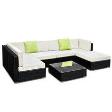 Load image into Gallery viewer, Ashley Rose 7PC Sofa Set with Storage Cover Outdoor Furniture Wicker - Ashley Rose