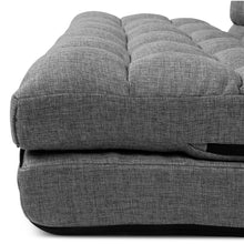 Load image into Gallery viewer, Ashley Rose Lounge Sofa Bed 2-seater Floor Folding Fabric Grey - Ashley Rose