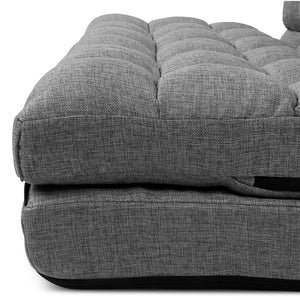 Ashley Rose Lounge Sofa Bed 2-seater Floor Folding Fabric Grey - Ashley Rose