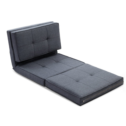 Ashley Rose Lounge Sofa Bed Floor Couch Recliner Chaise Chair Futon Folding Grey - Ashley Rose