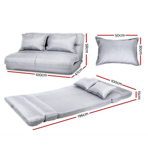 Ashley Rose Lounge Sofa Bed Floor Recliner Chaise Folding Linen Farbric - Ashley Rose