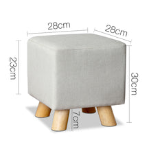 Load image into Gallery viewer, Ashley Rose Fabric Square Foot Stool - Beige - Ashley Rose