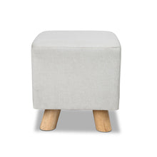 Load image into Gallery viewer, Ashley Rose Fabric Square Foot Stool - Beige - Ashley Rose