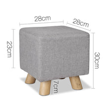 Load image into Gallery viewer, Ashley Rose Fabric Square Foot Stool - Grey - Ashley Rose