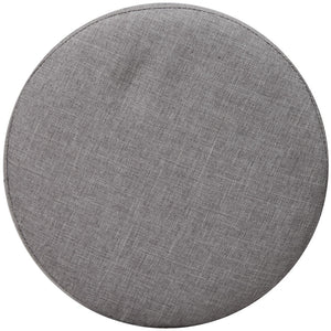 Ashley Rose Fabric Round Ottoman - Grey - Ashley Rose