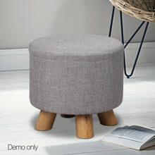 Load image into Gallery viewer, Ashley Rose Fabric Round Ottoman - Grey - Ashley Rose