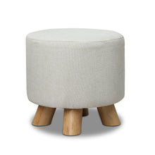 Load image into Gallery viewer, Ashley Rose Fabric Round Ottoman - Light Beige - Ashley Rose