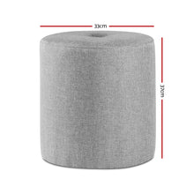 Load image into Gallery viewer, Ashley Rose Ottoman Footstool Foot Rest Stool Fabric Light Grey - Ashley Rose