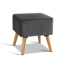 Load image into Gallery viewer, Ashley Rose Velvet Footstool- Dark Grey - Ashley Rose