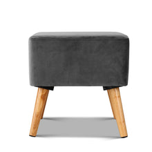 Load image into Gallery viewer, Ashley Rose Velvet Footstool- Dark Grey - Ashley Rose