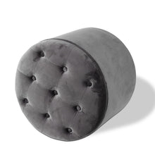 Load image into Gallery viewer, Ashley Rose Velvet Storage Ottoman - Dark Grey - Ashley Rose