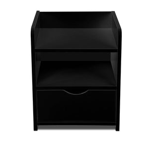 Ashley Rose Bedside Table Drawer - Black - Ashley Rose