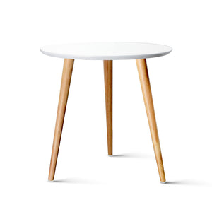 Ashley Rose Round Side Table - White - Ashley Rose