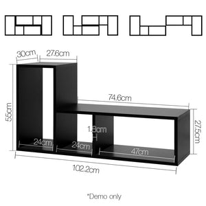 Ashley Rose DIY L Shaped Display Shelf - Black - Ashley Rose