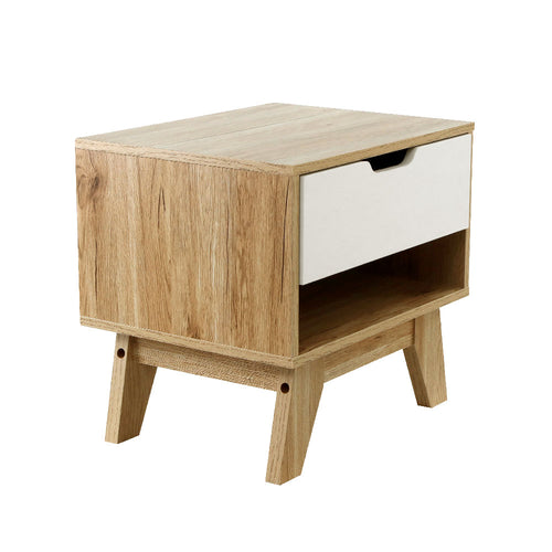 Ashley Rose Bedside Table Drawer Nightstand Shelf Cabinet Storage Lamp Side Wooden - Ashley Rose