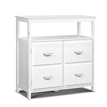 Load image into Gallery viewer, Ashles Rose Kitchen Storage Buffet with Shelves - White - Ashley Rose