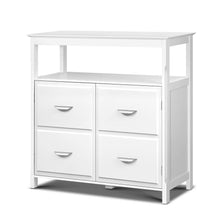 Load image into Gallery viewer, Ashles Rose Kitchen Storage Buffet with Shelves - White - Ashley Rose