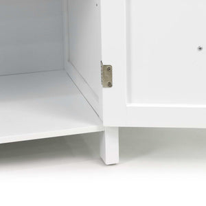 Ashles Rose Kitchen Storage Buffet with Shelves - White - Ashley Rose