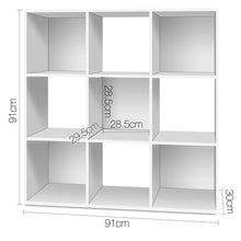 Load image into Gallery viewer, Ashley Rose 9 Cube Display Storage Shelf White - Ashley Rose