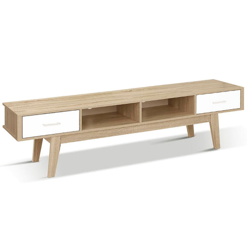 Ashley Rose TV Stand Entertainment Unit Cabinet Storage Scandinavian 180cm Oak - Ashley Rose