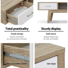 Load image into Gallery viewer, Ashley Rose TV Stand Entertainment Unit Cabinet Storage Scandinavian 180cm Oak - Ashley Rose