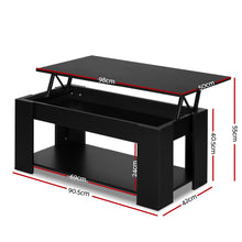 Load image into Gallery viewer, Ashley Rose Lift Up Top Coffee Table Storage Shelf Black - Ashley Rose