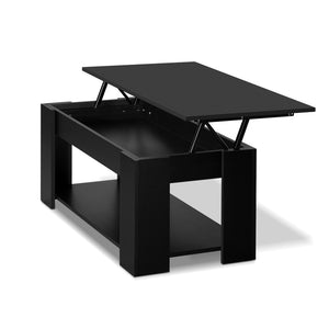 Ashley Rose Lift Up Top Coffee Table Storage Shelf Black - Ashley Rose