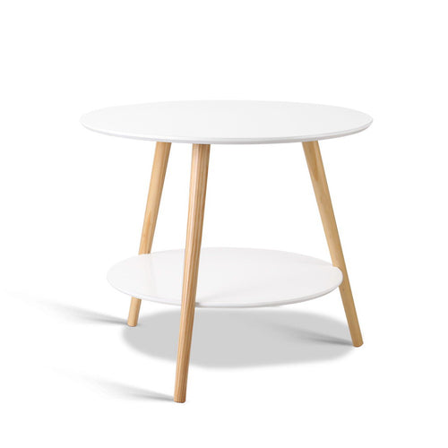 Ashley Rose 2 Tier Side Table - White - Ashley Rose