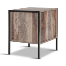 Load image into Gallery viewer, Ashley Rose Bedside Table Drawers Nightstand Metal Oak - Ashley Rose