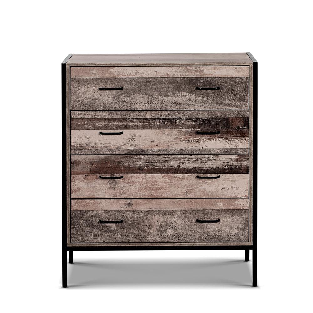 Ashley Rose Chest of Drawers Tallboy Dresser Storage Cabinet Industrial Rustic - Ashley Rose