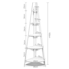 Load image into Gallery viewer, Ashley Rose 5 Tier Corner Ladder Bookshelf - White - Ashley Rose