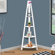 Load image into Gallery viewer, Ashley Rose 5 Tier Corner Ladder Bookshelf - White - Ashley Rose