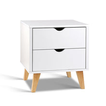 Load image into Gallery viewer, Ashley Rose 2 Drawer Wooden Bedside Tables - White - Ashley Rose