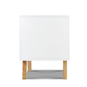 Ashley Rose 2 Drawer Wooden Bedside Tables - White - Ashley Rose