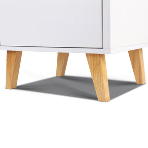 Ashley Rose 2 Drawer Wooden Bedside Tables - White - Ashley Rose