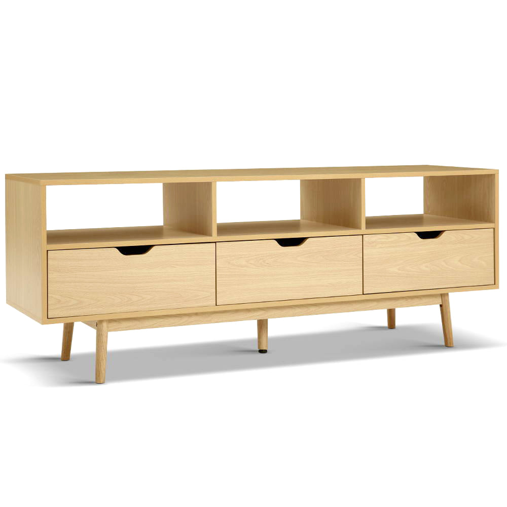 Ashley Rose Wooden Scandinavian Entertainment Unit - Natural - Ashley Rose