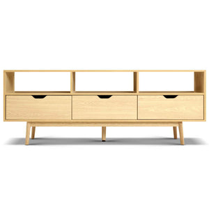 Ashley Rose Wooden Scandinavian Entertainment Unit - Natural - Ashley Rose